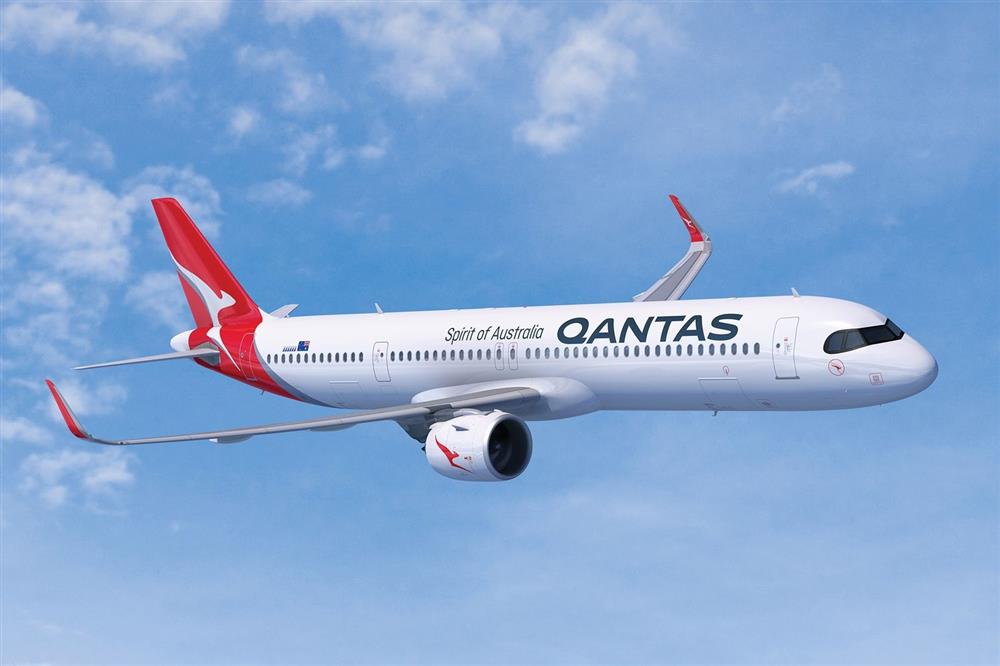 Letadlo australské letecké společnosti Qantas (Zdroj: Travel and leisure)