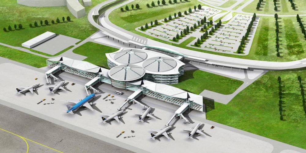 Vizualizace nového terminálu v Almaty
