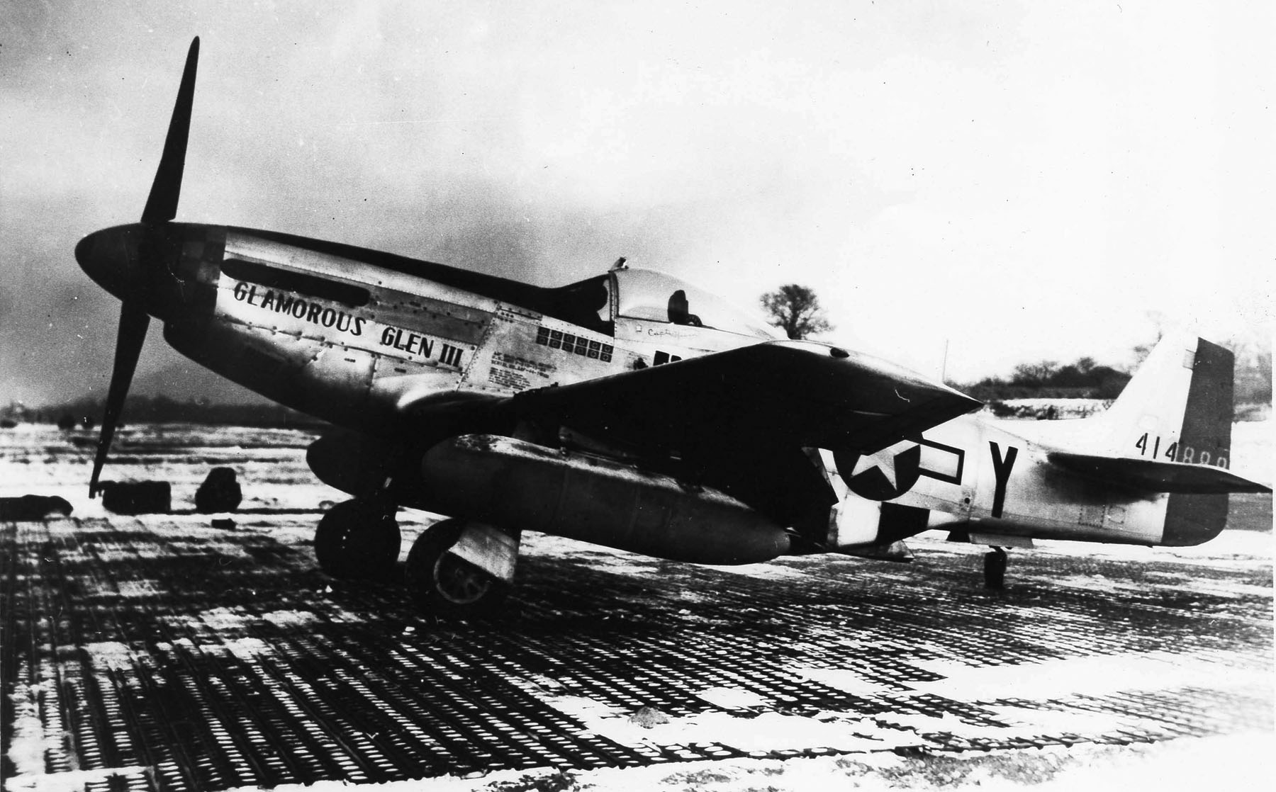 Letoun P-51D, na kterém Yeager sloužil v Evropě