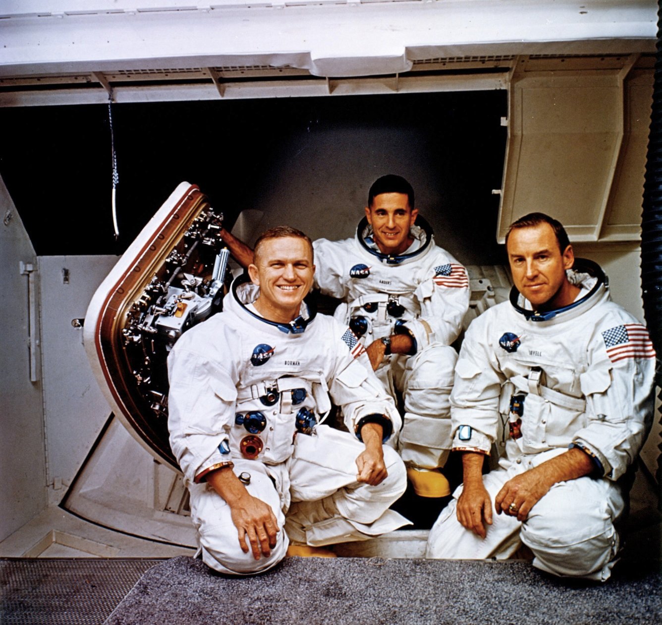 První lidé u Měsíce (z leva): Frank Borman, William Anders a James Lowell/foto NASA