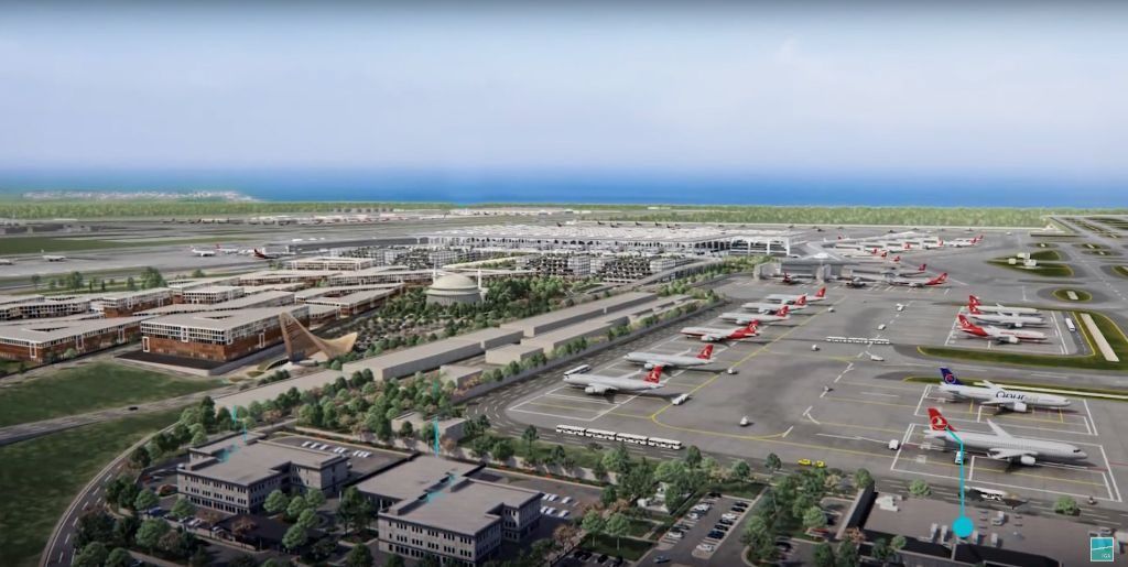 Vizualizace nového letiště v Istanbulu